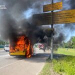 У Києві згоріла маршрутка
