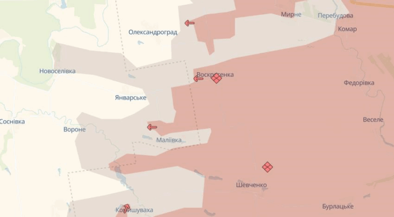 DeepState: Росіяни просунулися на Дніпропетровщині