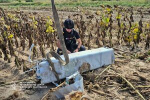 На Київщині на полі знайшли залишки ракети РФ