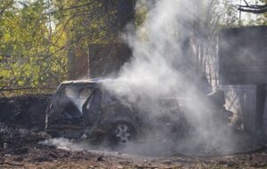 Приліт “шахедів” у Запоріжжі потрапив на відео