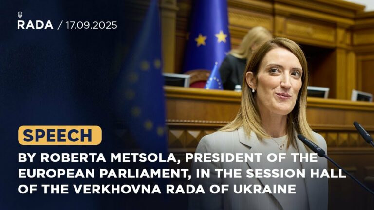 Speech by Roberta Metsola, President of the European Parliament, in the Verkhovna Rada of Ukraine