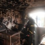 Атака на Київ: рятувальник гасив власну квартиру