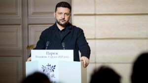 Заява Володимира Зеленського під час спілкування з медіа разом з Емманюелем Макроном