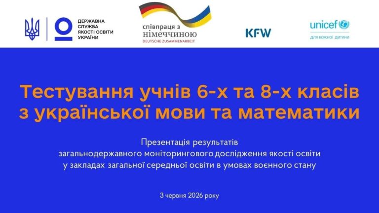 Якість освіти під час війни: результати моніторингу 6 і 8 класів