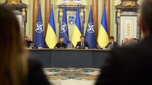 Звернення Володимира Зеленського до учасників засідання Ради Україна – НАТО в Києві