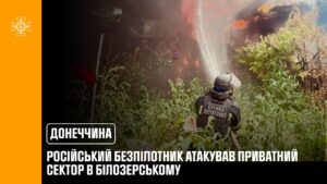 Донеччина: російський БпЛА атакував приватний сектор в Білозерському